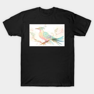 Whimsical and Cute Watercolor Bird T-Shirt